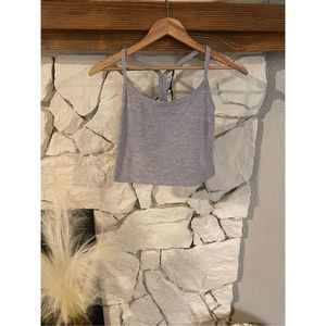 Beyond yoga space dye slim racerback cropped tank top size M